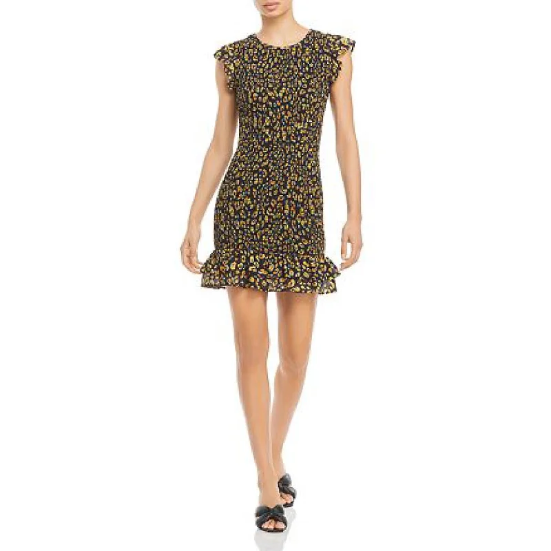 Friends and Family Sale Lost + Wander Womens Printed Knee Midi Dress