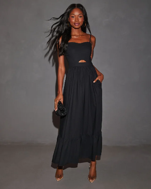 Loyalty Reward Eleanor A-Line Front Cutout Maxi Dress