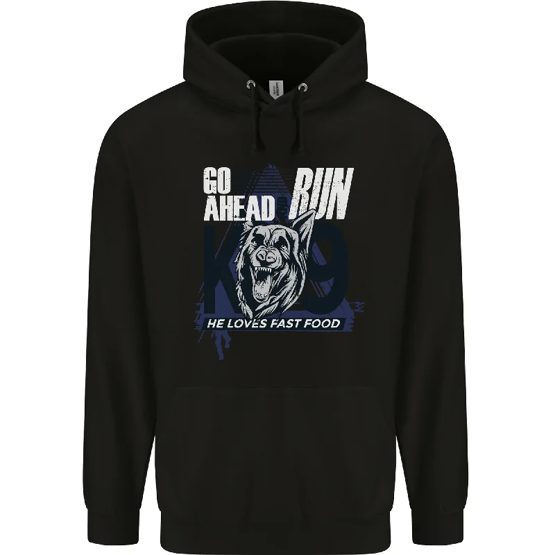 Deal Zone Guard Dog German Shepherd Fast Food Mens 80% Cotton Hoodie