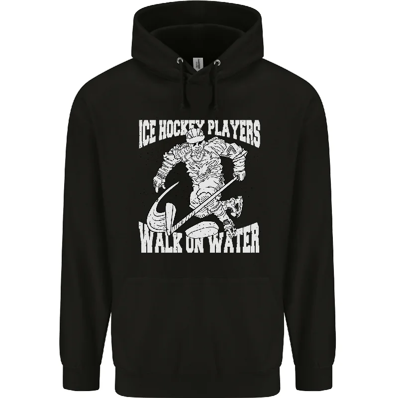 Sale Event Ice Hockey Players Walk On Water Mens 80% Cotton Hoodie