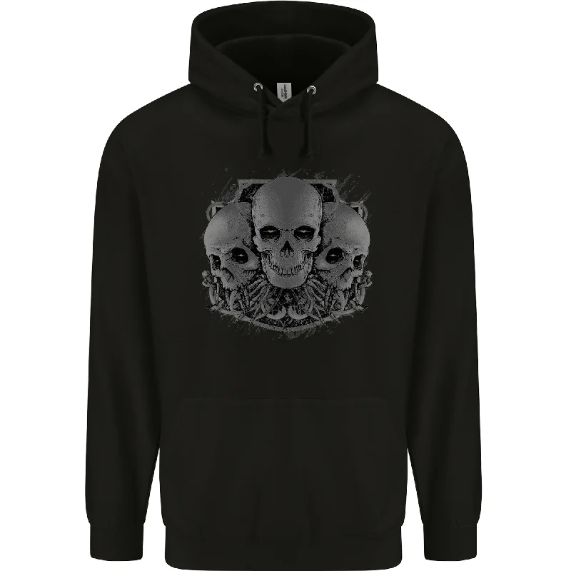Massive Deals Gothic Skulls Biker Motorcycle Motorbike Mens 80% Cotton Hoodie