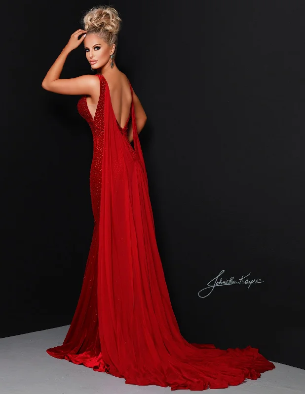 Stock Up and Save Johnathan Kayne Cape 3 HOT CORAL Pageant Formal Wear Detachable Chiffon Cape 4 Panel