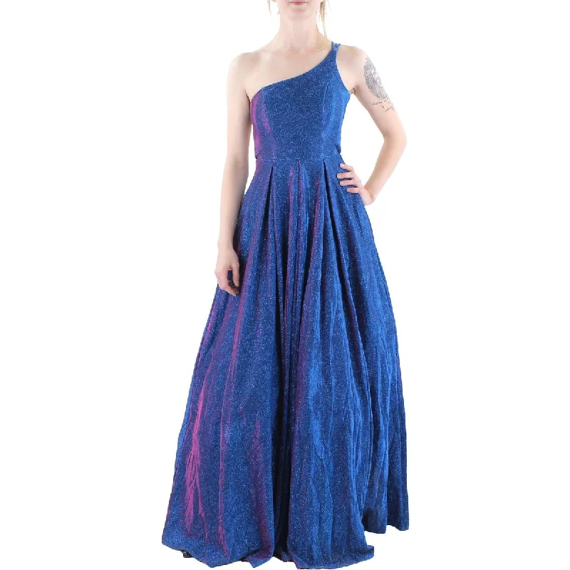 Special Savings B. Darlin Womens Juniors Shimmer Criss-Cross Back Evening Dress