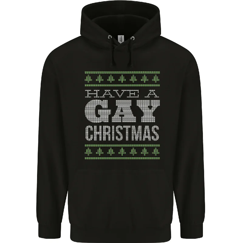 Great Deals Have a Gay Christmas Funny LGBT Xmas Mens 80% Cotton Hoodie