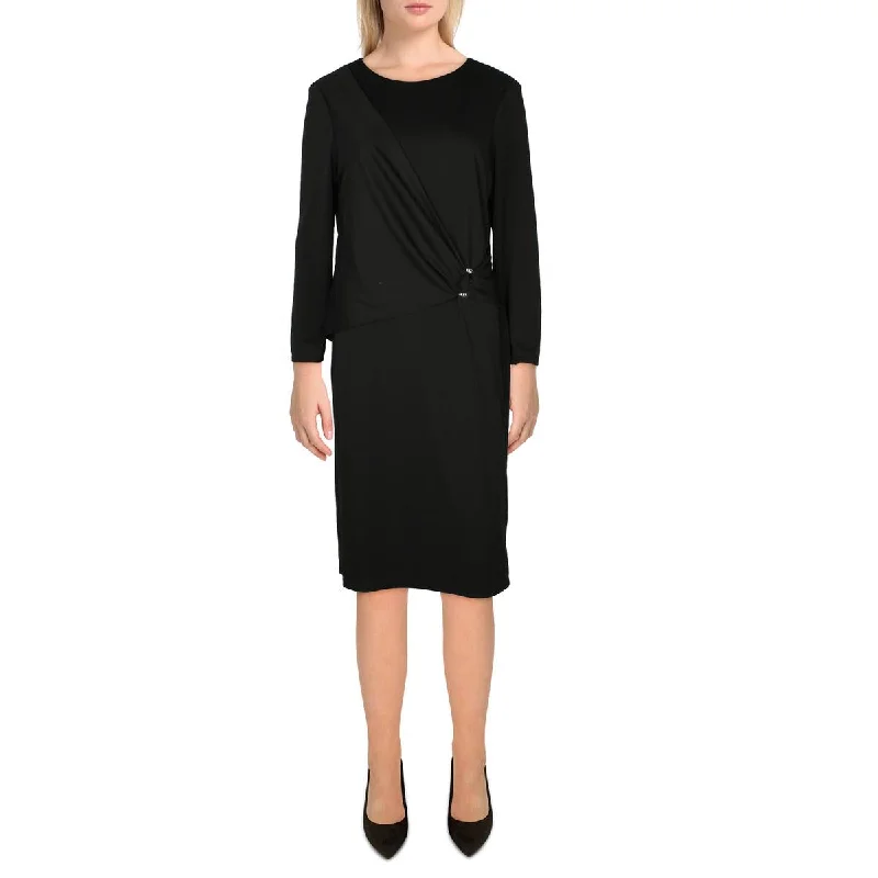 Act Now Lauren Ralph Lauren Womens O Ring Knee Length Shift Dress