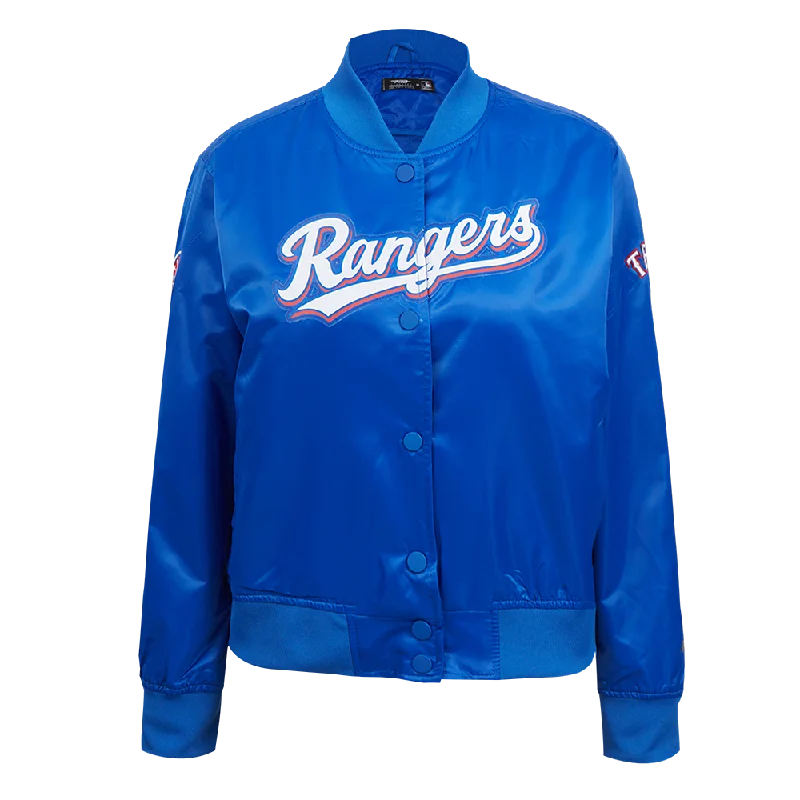 Reduced Prices CHAMARRA DE SATÉN MLB TEXAS RANGERS CLASSIC ESSENTIALS PARA MUJER