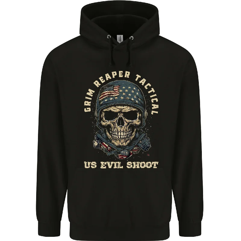 Grand Opening Sale Grim Reaper Tactical Skull Military Army Mens 80% Cotton Hoodie