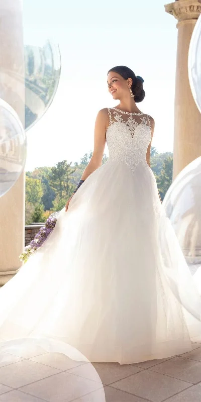 Special Offer Bateau Embroidered Tulle Ballgown
