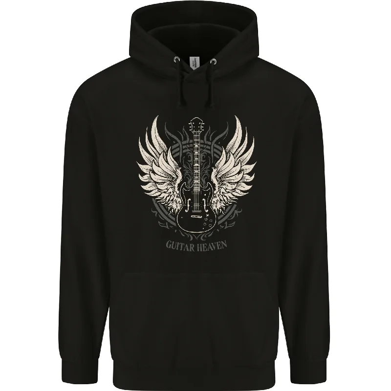 Can't Miss Guitar Heaven Rock n Roll Music Death Metal Mens 80% Cotton Hoodie