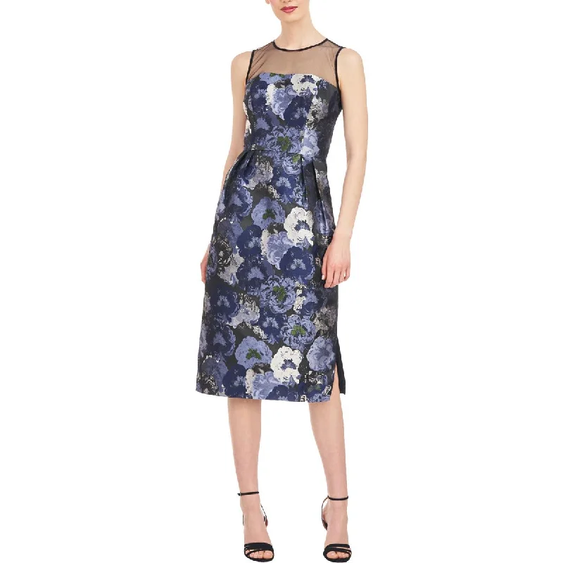 Hurry In Kay Unger New York Womens Floral Print Mini Cocktail And Party Dress