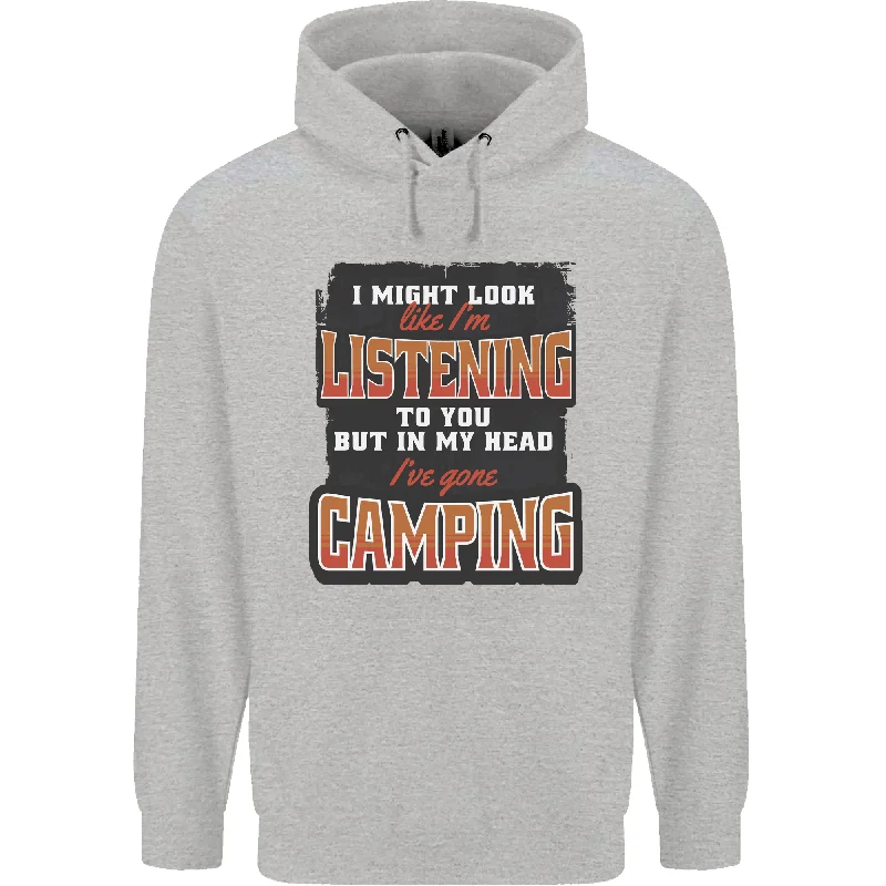 Take Advantage In My Head I've Gone Camping Funny Mens 80% Cotton Hoodie