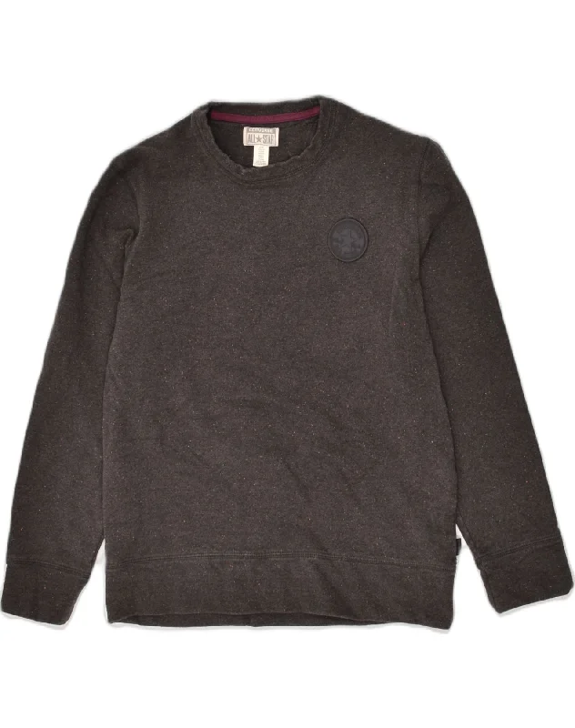 Factory Direct Sale CONVERSE Womens Sweatshirt Jumper UK 12 Medium Grey Flecked Cotton