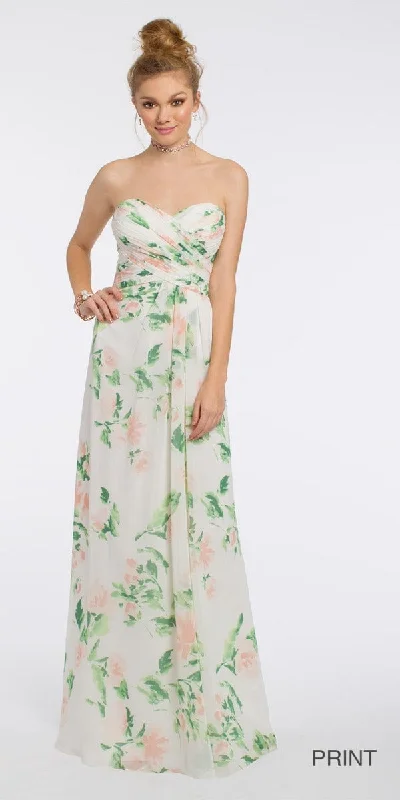 Steals and Deals Print Criss Cross Bodice Dress