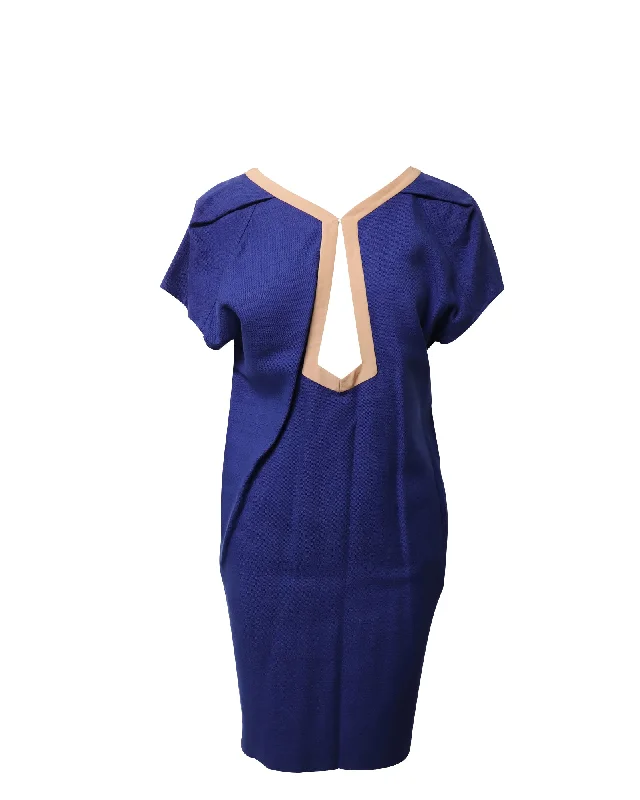 Limited Time Offer Balenciaga Cut Out Dress in Blue Rayon