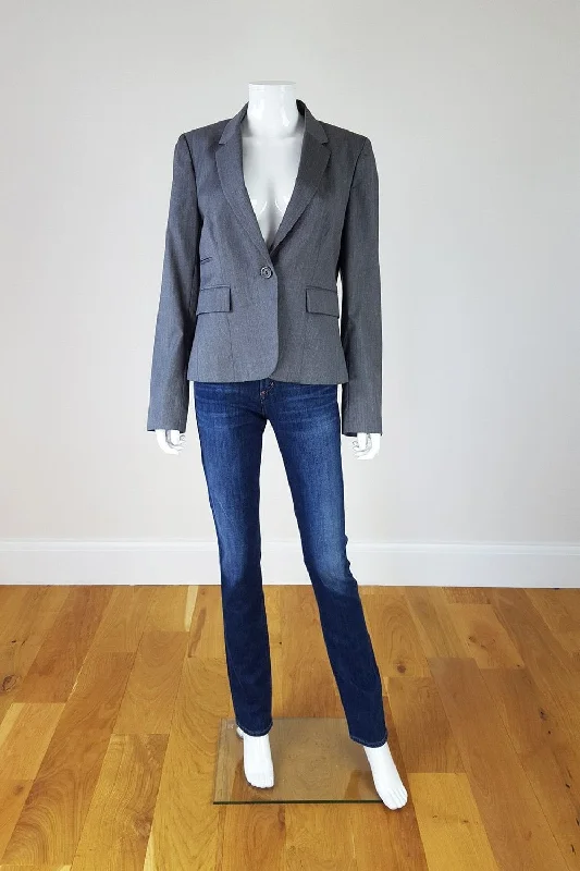 Clearance Items JOSEPH Grey Wool Mix Single Breasted Jacket (42)