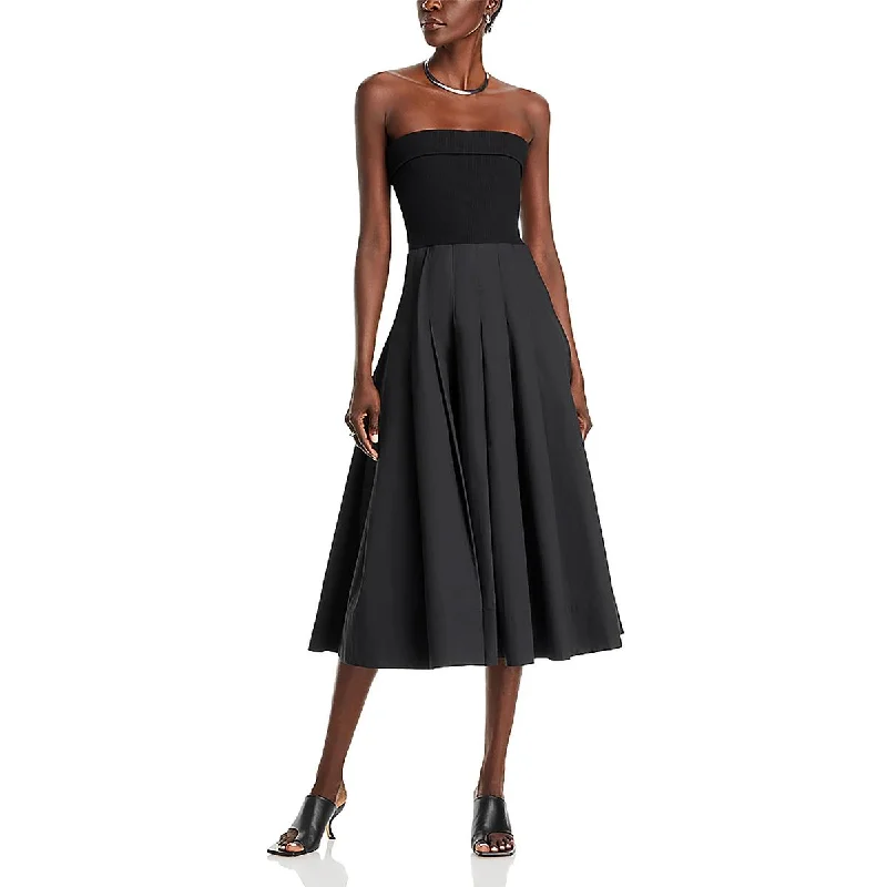 Can't Miss Proenza Schouler Womens Ribbed Pleated Fit & Flare Dress
