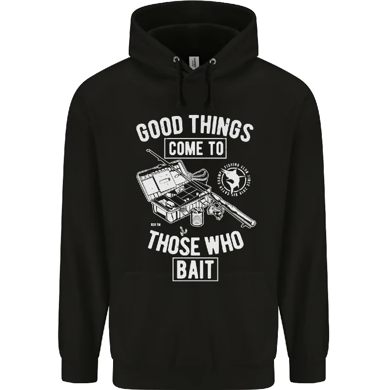 Last Chance Funny Fishing Those Who Bait Fisherman Mens 80% Cotton Hoodie