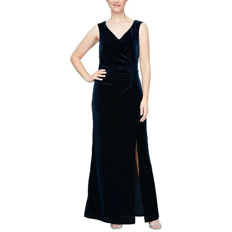 Unmissable Offer SLNY Womens Plus Velvet Long Evening Dress