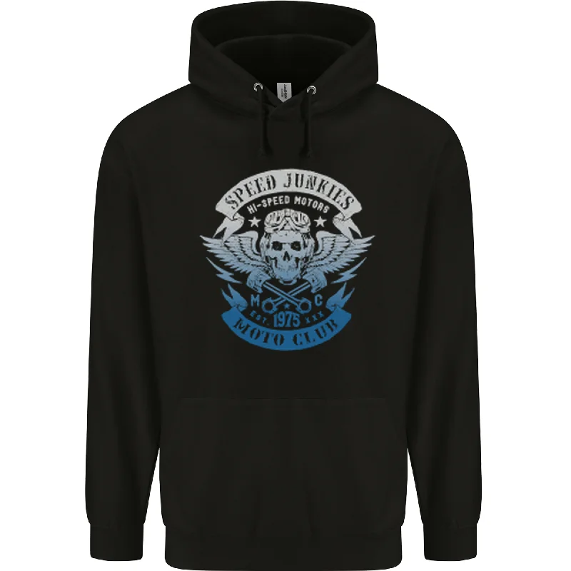Get It Before It’s Gone High Speed Junkies Biker Motorcycle Mens 80% Cotton Hoodie