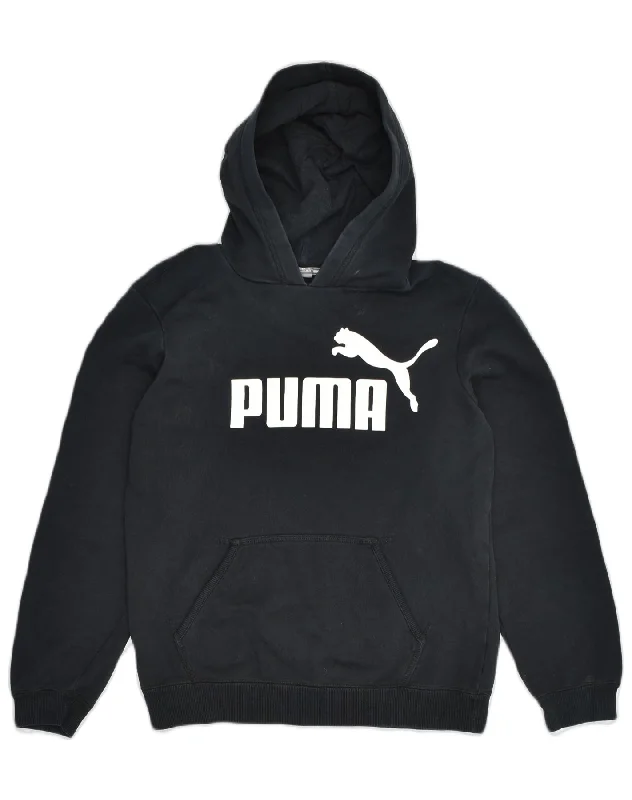 The Best Prices PUMA Womens Graphic Hoodie Jumper UK 18 XL Black Cotton