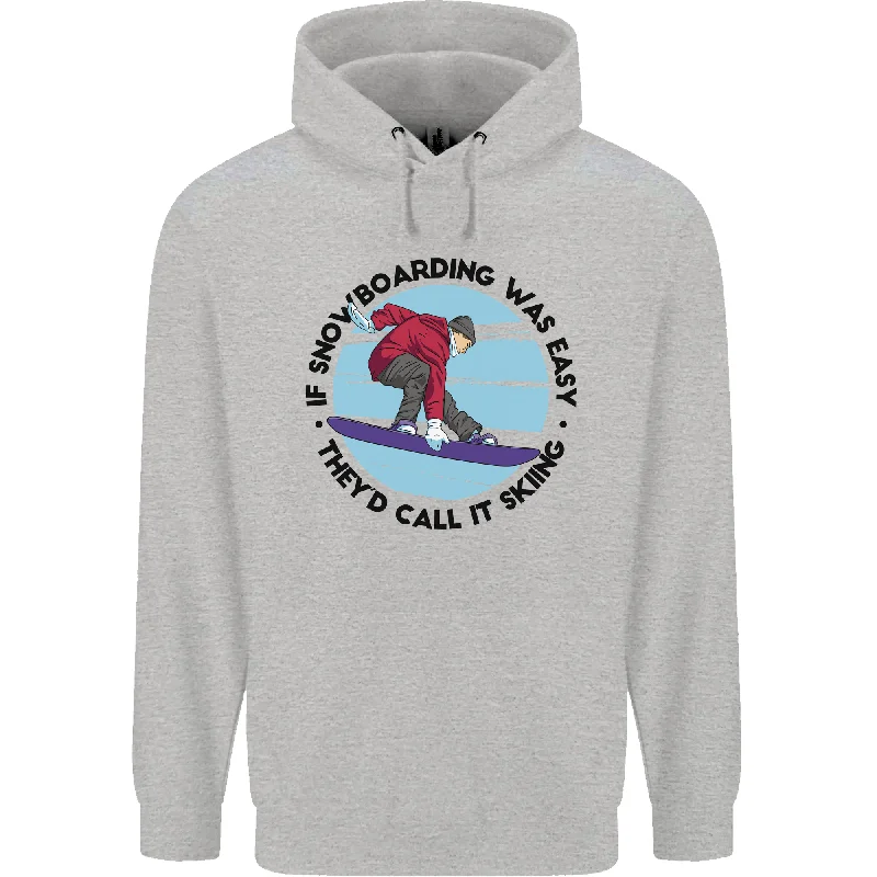 Clearance Items If Snowboarding Was Easy Skiing Funny Mens 80% Cotton Hoodie