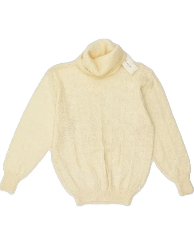 Major Savings ROBERTA PUCCINI Womens Roll Neck Jumper Sweater IT 46 Large Off White