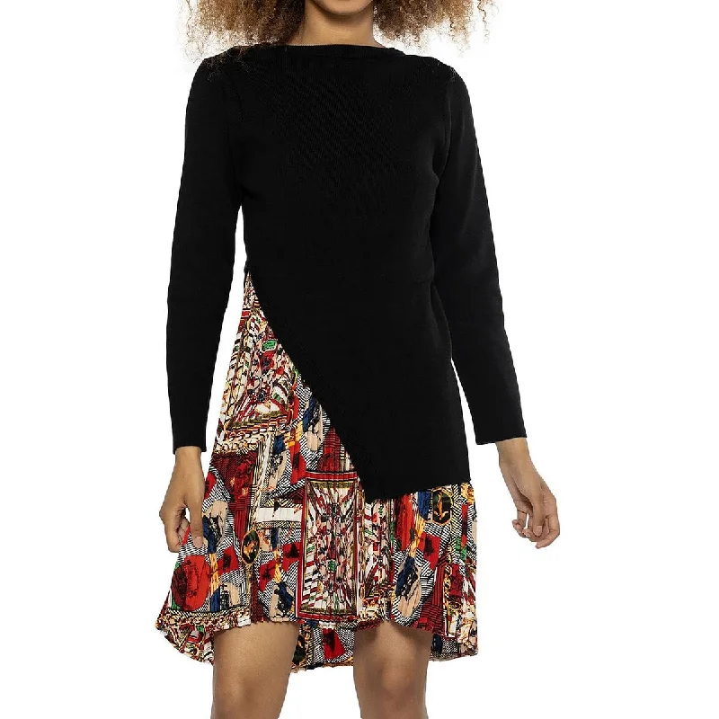 Buy Now Gracia Womens Pleated Printed Shift Dress