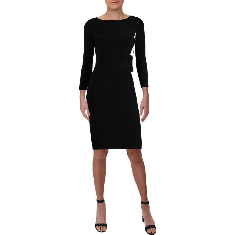 YEAR-End Sale Lauren Ralph Lauren Womens Lailana Two Tone Ruched Party Dress