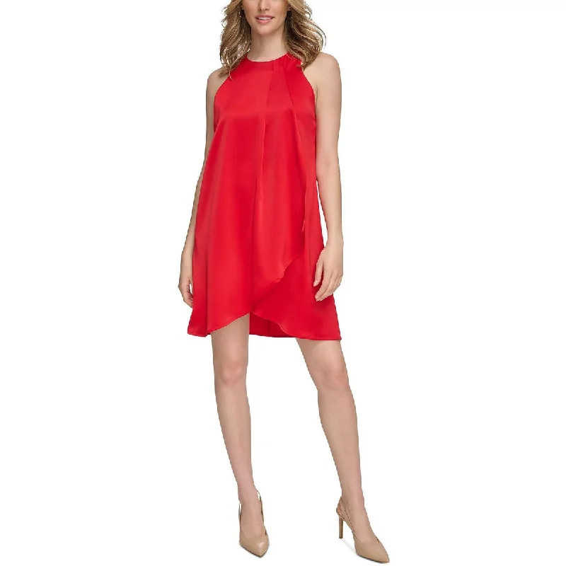 Special Offer Calvin Klein Womens Satin Shift Dress