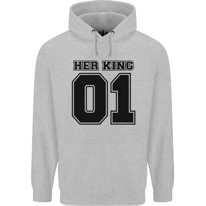 While Supplies Last Her King Funny Valentines Day Mens 80% Cotton Hoodie