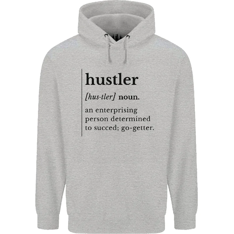 Stock Clearance Hustler Definition Entrepreneur Hustle Mens 80% Cotton Hoodie