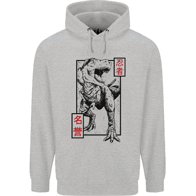Closeout Japanese T-Rex Ninja MMA Mixed Martial Arts Mens 80% Cotton Hoodie