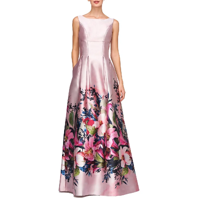 Weekend Special Kay Unger New York Womens Floral Print Long Evening Dress