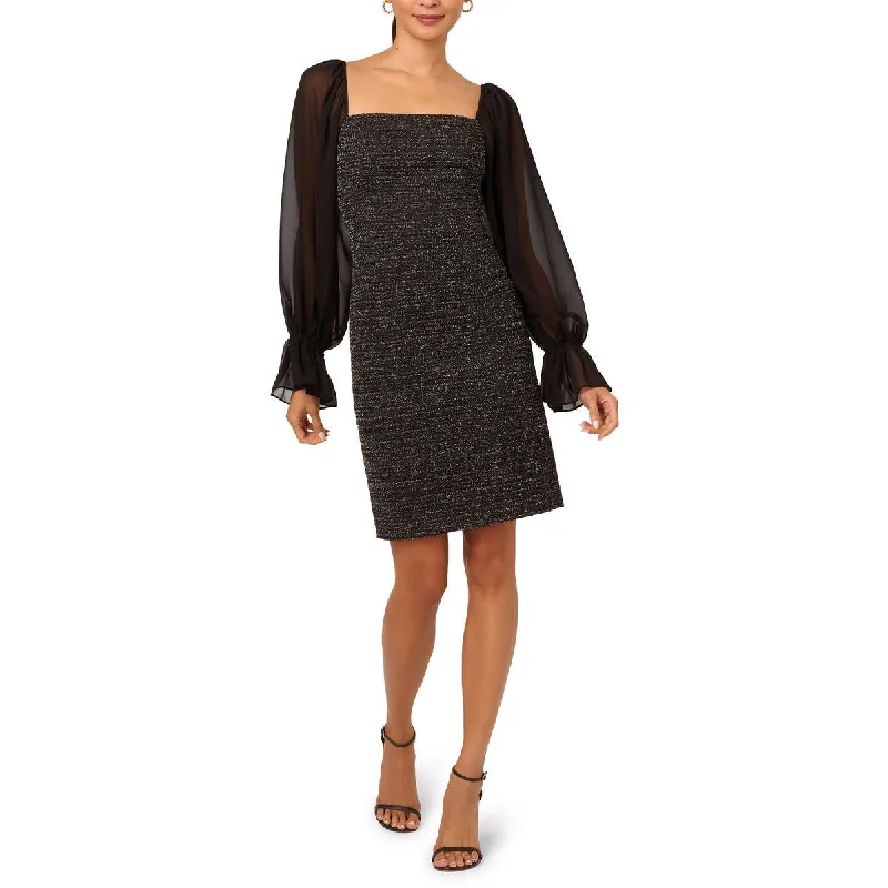 Don’t Miss Out Adrianna Papell Womens Metallic Boucle Cocktail And Party Dress