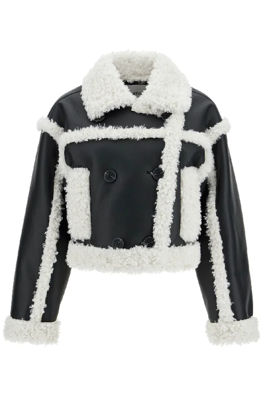 Price Break 'cropped Faux Leather Jacket Kristy  - Black