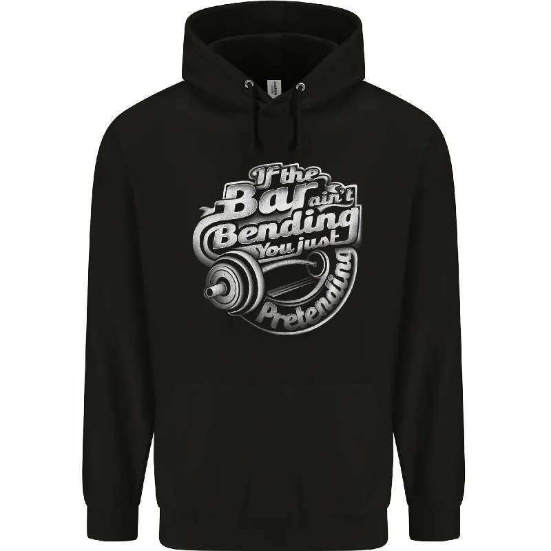 Savings Galore Gym If the Bar Aint Bending Bodybuilding Mens 80% Cotton Hoodie