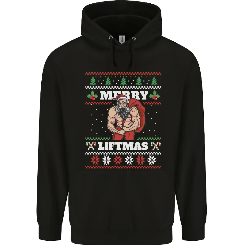Special Discount Gym Merry Liftmas Christmas Bodybuilding Mens 80% Cotton Hoodie