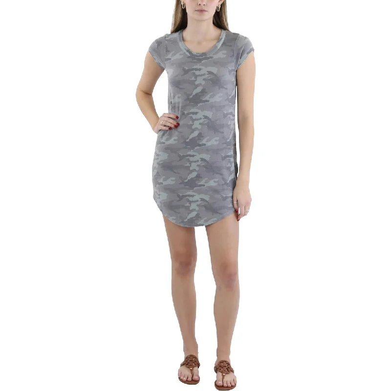 Price Slash Chaser Womens Camouflage Above Knee Shirtdress
