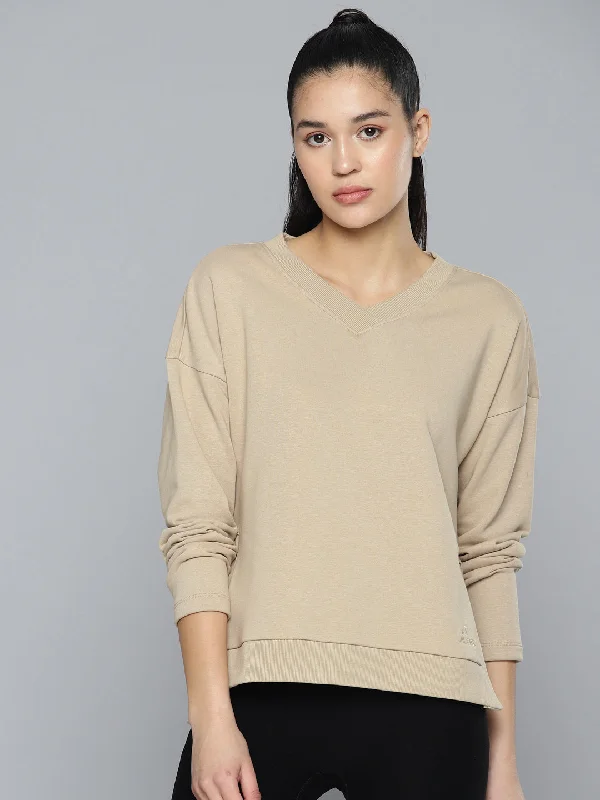 Steals and Deals Alcis Women Brown Solid Sweatshirt