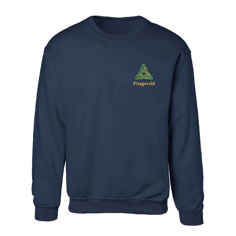 Lowest Price Celtic Triangle Knot Embroidered Personalized Sweatshirt- Navy
