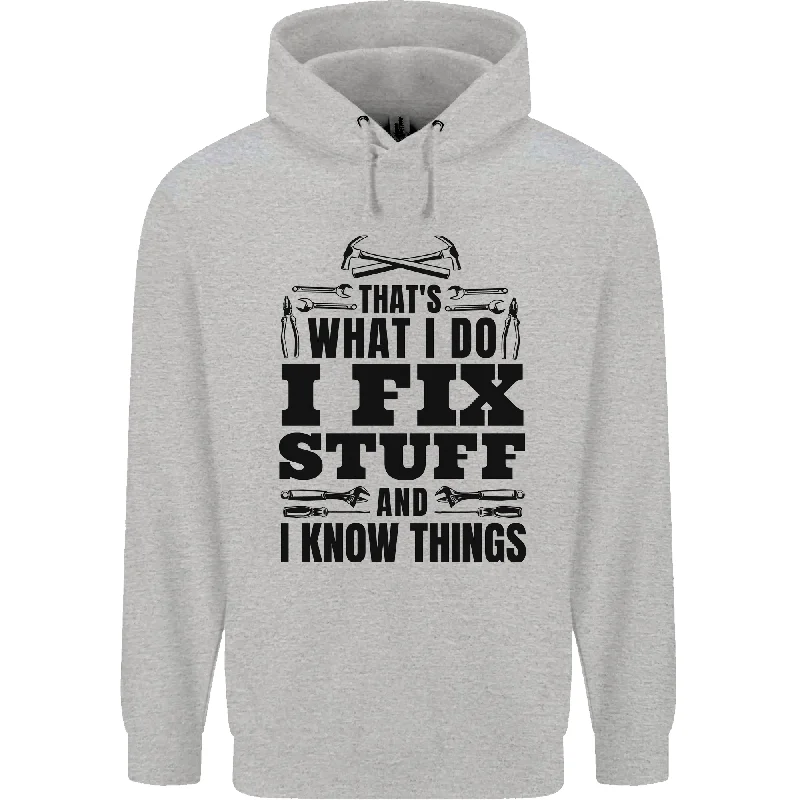 Midnight Madness I Fix Stuff Funny Electrician Sparky DIY Mens 80% Cotton Hoodie