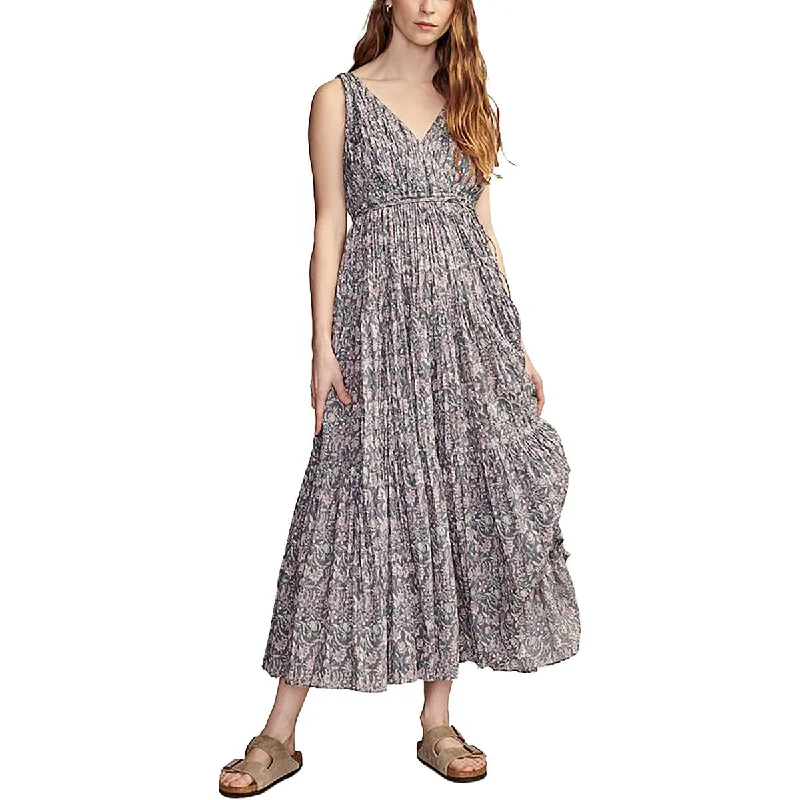 Buy Now Lucky Brand Womens Cotton Surplice Maxi Dress