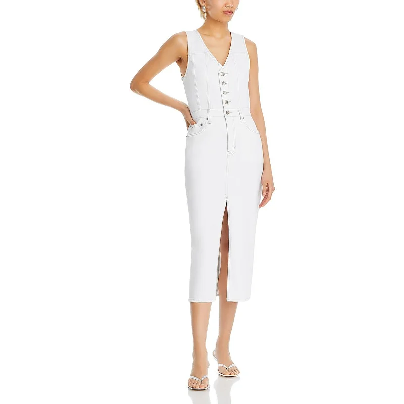 Huge Discounts Pistola Womens Denim Sleeveless Midi Dress