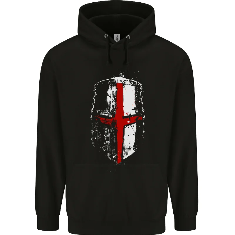 Early Bird Discount Helmet Gym England Flag St Georges Day Mens 80% Cotton Hoodie