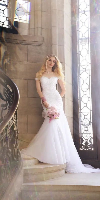 Today Only Off the Shoulder Embroidered Corset Trumpet Dress