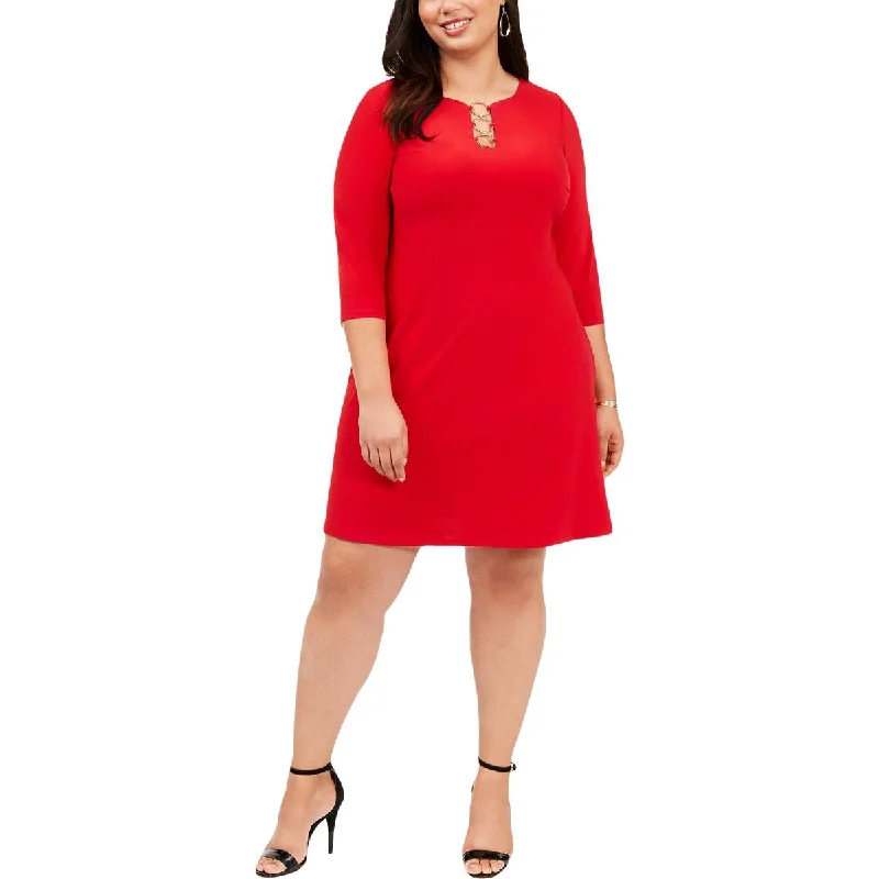 Clearance Sale MSK Women Womens Plus Knee Length Office Wear to Work Dress