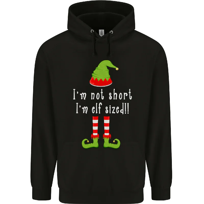 Deep Discounts Im Not Short Im Elf Sized Funny Christmas Mens 80% Cotton Hoodie