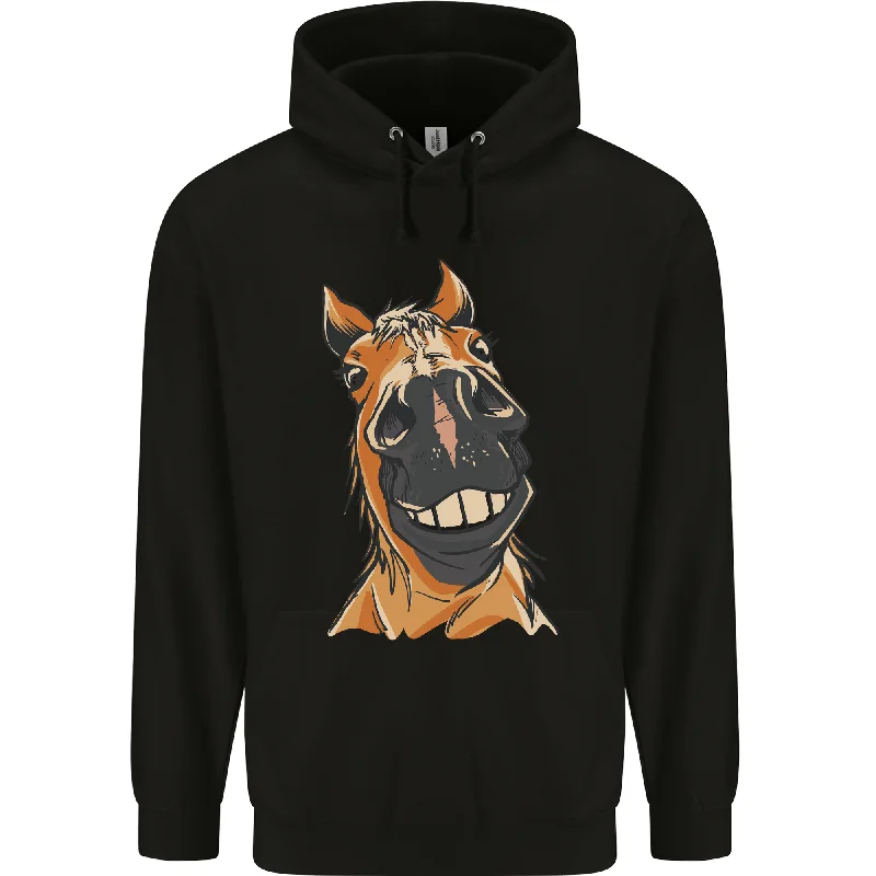 Bonus Savings Horse Chops Equestrian Riding Mens 80% Cotton Hoodie