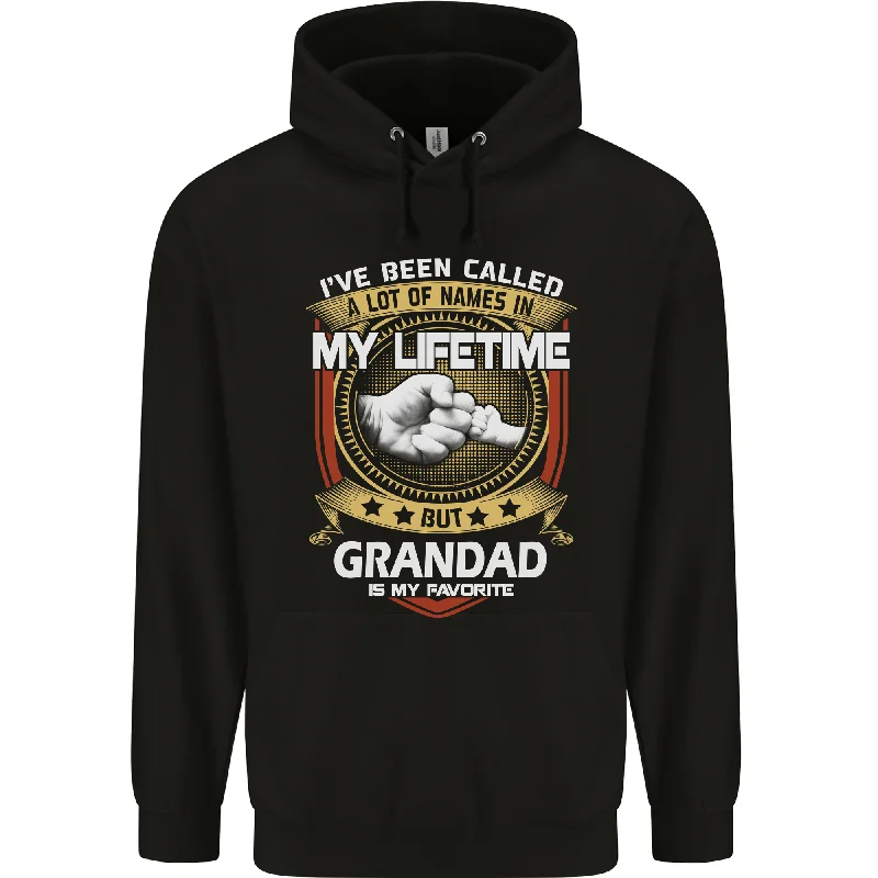 Stock Clearance Grandad Is My Favourite Funny Fathers Day Mens 80% Cotton Hoodie