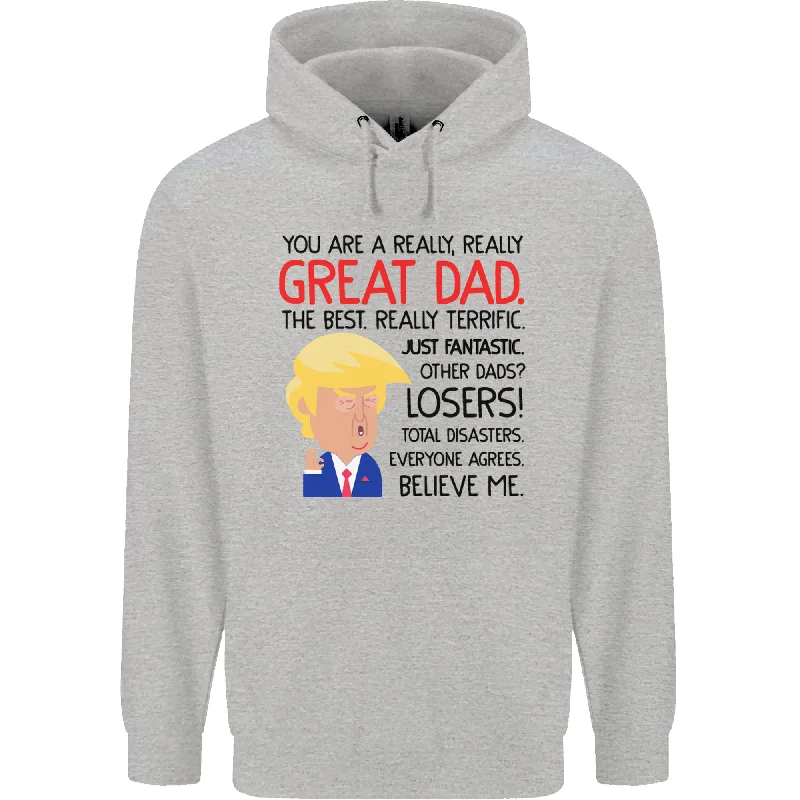Flash Sale Funny Donald Trump Fathers Day Dad Daddy Mens 80% Cotton Hoodie